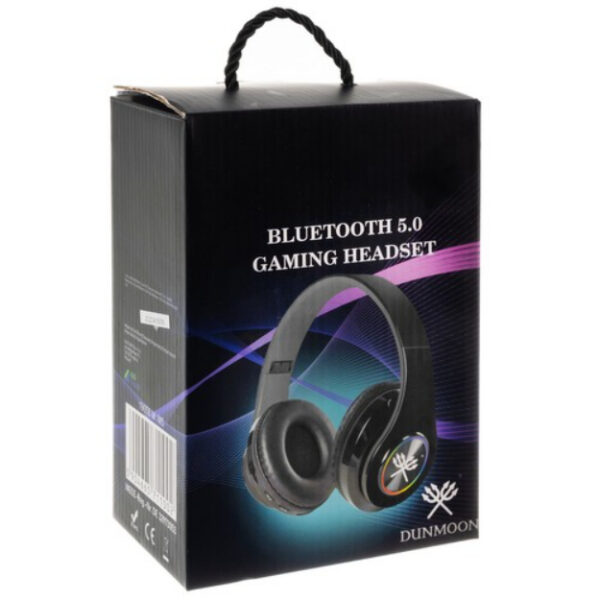 Casti gaming Dunmoon High Tech fara fir, Bluetooth 5.0, sunet clar, RGB backlight, Noise cancelling, microfon ajustabil, negru - imagine 8