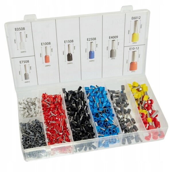 Cleste de sertizare, 0.25-10 mm, cu set de pini terminali 0.5-10 mm2, 1200 buc - imagine 9