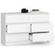 Comoda, placa laminata, 6 sertare, alb, 120x40x77 cm - imagine 7