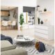 Comoda, placa laminata, 6 sertare, alb, 120x40x77 cm - imagine 2