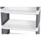 Comoda/raft plastic, MagicHome, pe roti, 5 polite, gri si alb, max 25 kg, 49x29x97 cm - imagine 3