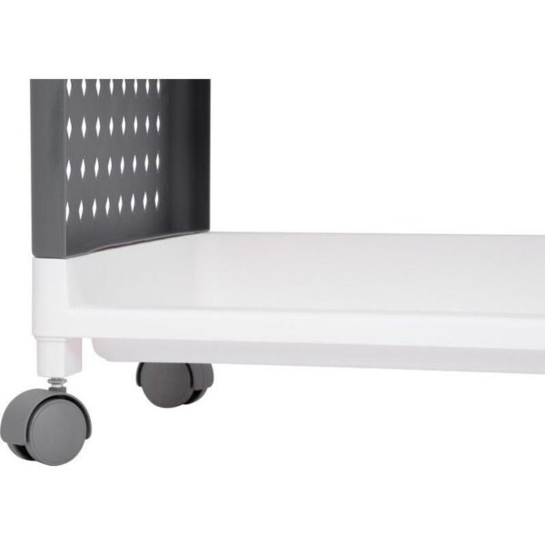 Comoda/raft plastic, MagicHome, pe roti, 5 polite, gri si alb, max 25 kg, 49x29x97 cm - imagine 4