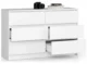 Comoda, placa laminata, 6 sertare, alb, 120x40x77 cm - imagine 9