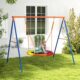 Complex de joaca, leagan tip cuib de barza, multicolor, 196x172x180 cm - imagine 10