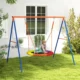 Complex de joaca, leagan tip cuib de barza, multicolor, 196x172x180 cm - imagine 11