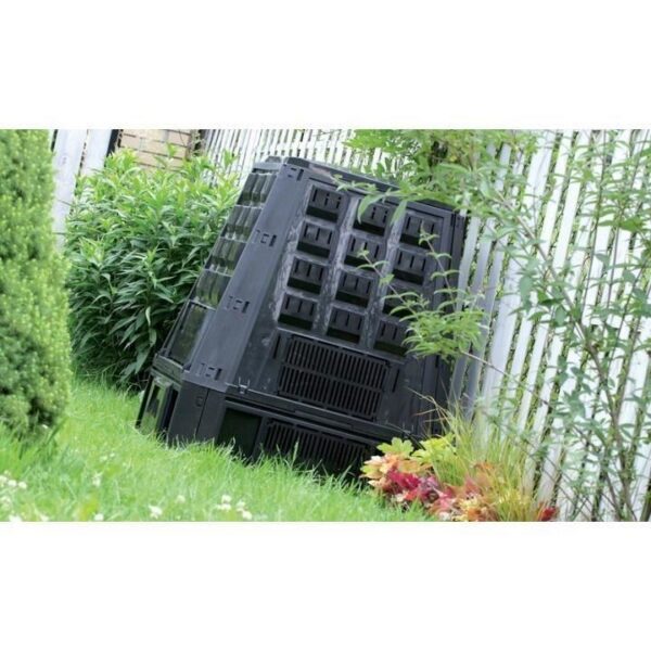 Compostor de gradina, 850 L, negru, Evoblack - imagine 3