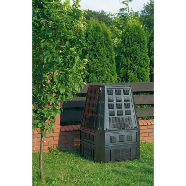 Compostor de gradina, 850 L, negru, Evogreen - imagine 3