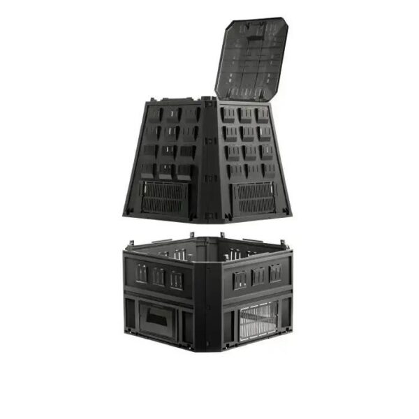 Compostor de gradina, 850 L, negru, Evogreen - imagine 2