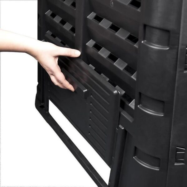Compostor de gradina, 1000 L, negru - imagine 2