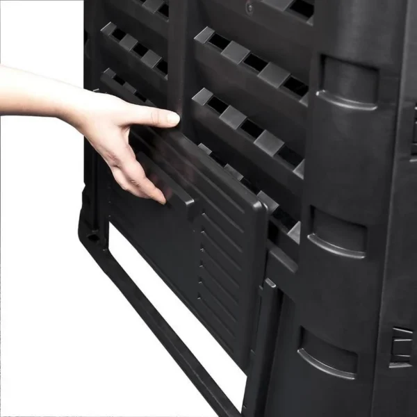Compostor de gradina, 1000 L, negru - imagine 4