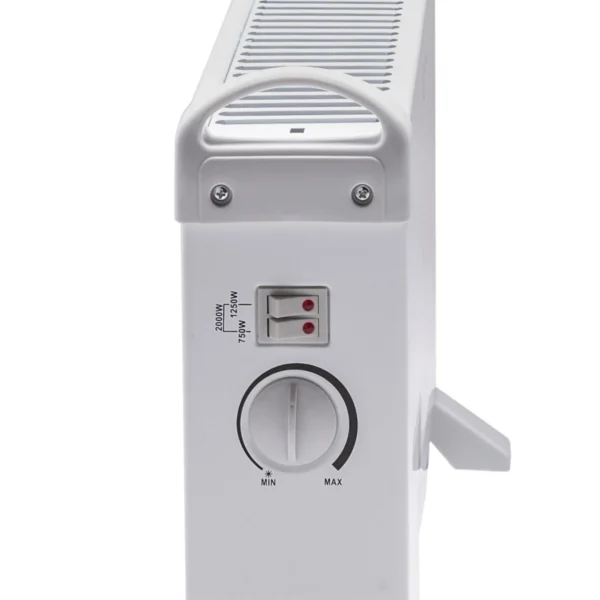 Convector electric Equation, 2000 W, 3 trepte de putere, termostat, alb - imagine 3