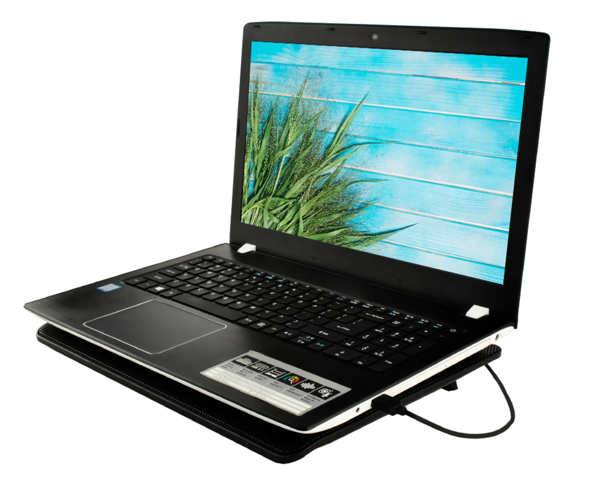 Cooler laptop A 5 ventilatoare USB negru 3