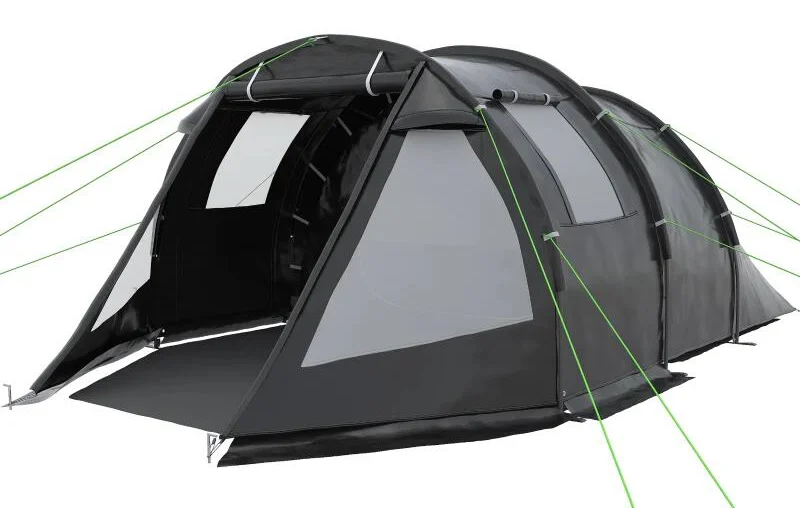 Cort camping, 3-4 persoane, impermeabil, cu vestibul, negru, 475x264x172 cm 1 Cort camping, 3-4 persoane, impermeabil, cu vestibul, negru, 475x264x172 cm