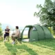 Cort camping, 2 persoane, impermeabil, cu vestibul, gri, 426x206x154 cm - imagine 10