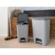 Cos de gunoi cu pedala, plastic, gri, 20 L, 30.3x29.4x42.8 cm, Curver - imagine 5