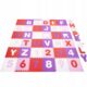 Covor spuma ptr copii, EVA roz cu mov, model alfabet si numere, 172x172x1cm, Springos - imagine 5