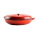 Cratita cu capac, fonta emailata, rosie, 5 L, Perfect Home - imagine 3