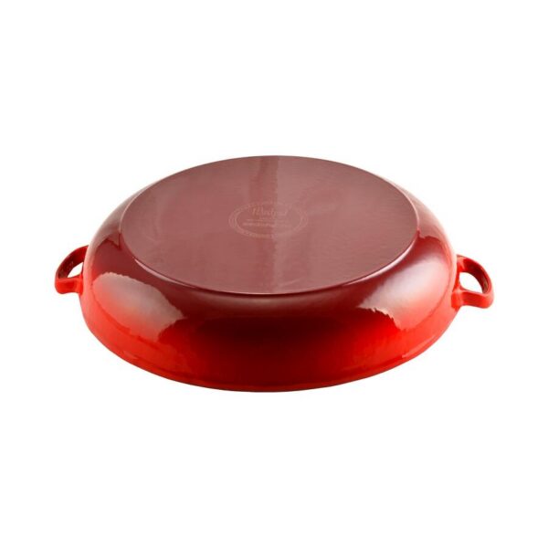 Cratita cu capac, fonta emailata, rosie, 5 L, Perfect Home - imagine 2