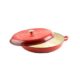 Cratita cu capac, fonta emailata, rosie, 5 L, Perfect Home - imagine 4