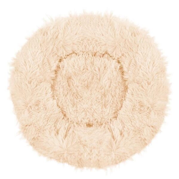 Culcus moale, pentru caine/pisica, crem, 70 cm - imagine 5