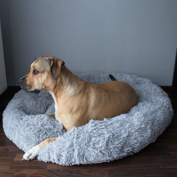 Culcus moale, pentru caine/pisica, gri, 70 cm - imagine 12