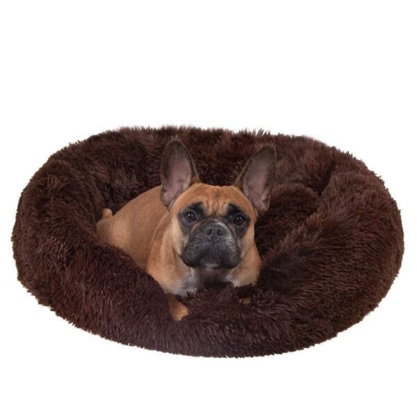 Culcus moale, pentru caine/pisica, maro, 50 cm - imagine 7
