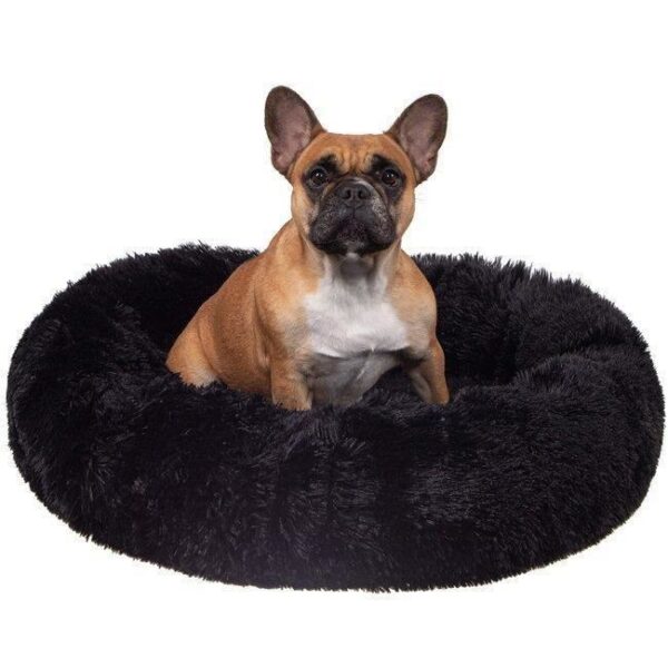 Culcus moale, pentru caine/pisica, negru, 50 cm - imagine 11