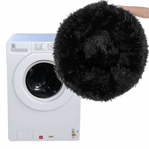 Culcus moale, pentru caine/pisica, negru, 50 cm - imagine 13