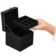 Cutie pentru bijuterii, catifea, negru, 12x12x12 cm, Springos - imagine 20