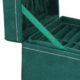 Cutie pentru bijuterii, catifea, verde, 12x12x12 cm, Springos - imagine 5