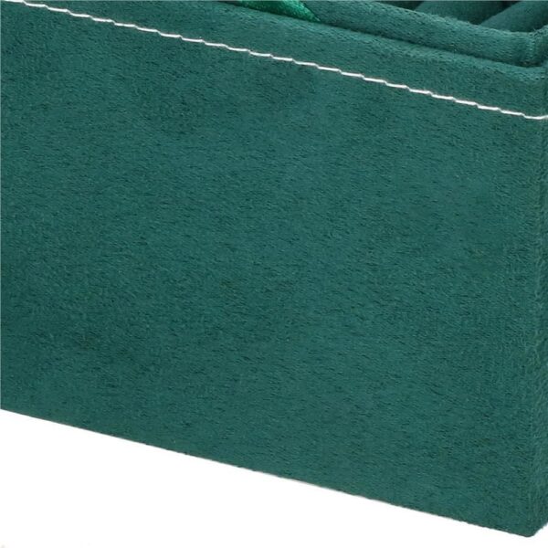Cutie pentru bijuterii, catifea, verde, 12x12x12 cm, Springos - imagine 4