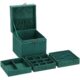 Cutie pentru bijuterii, catifea, verde, 12x12x12 cm, Springos - imagine 32