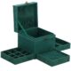 Cutie pentru bijuterii, catifea, verde, 12x12x12 cm, Springos - imagine 29