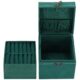 Cutie pentru bijuterii, catifea, verde, 12x12x12 cm, Springos - imagine 27