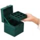 Cutie pentru bijuterii, catifea, verde, 12x12x12 cm, Springos - imagine 25