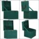 Cutie pentru bijuterii, catifea, verde, 12x12x12 cm, Springos - imagine 24