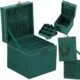 Cutie pentru bijuterii, catifea, verde, 12x12x12 cm, Springos - imagine 20
