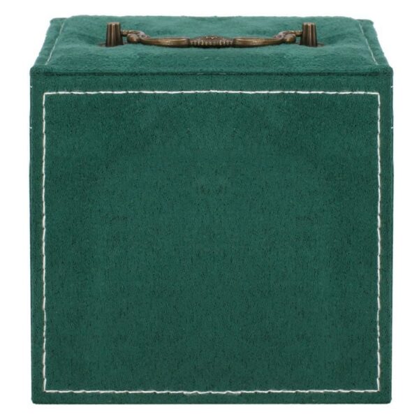 Cutie pentru bijuterii, catifea, verde, 12x12x12 cm, Springos - imagine 17