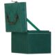 Cutie pentru bijuterii, catifea, verde, cu oglinda, 12x12x12 cm, Springos - imagine 14