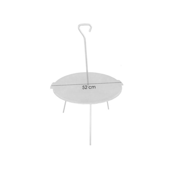Disc pentru gratar, fonta, cu picioare si agatator, 52 cm, Premium - imagine 2