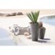 Ghiveci decorativ de flori, Prosperplast, Sandy, rotund, inalt, argintiu, 40x71 cm - imagine 3