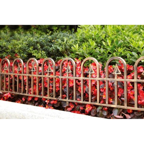 Gard de gradina decorativ, plastic alb, set 4 buc, 60x30.5 cm - imagine 2