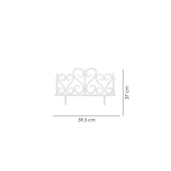 Gard de gradina, plastic negru, set 4 buc, 59.5x37 cm - imagine 4