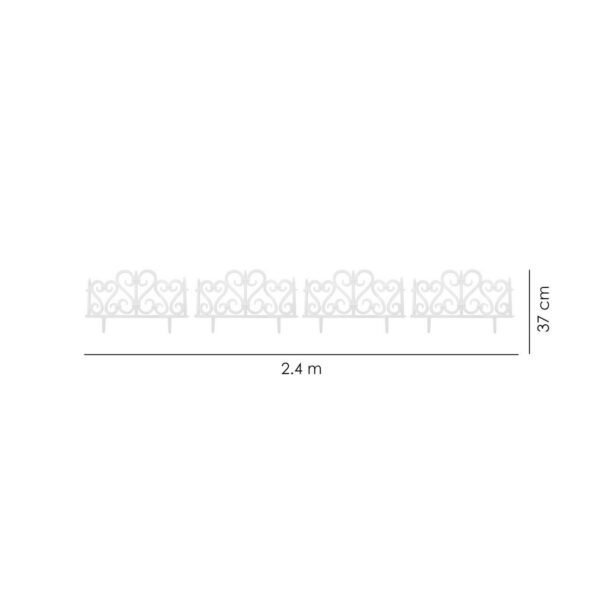 Gard de gradina, plastic negru, set 4 buc, 59.5x37 cm - imagine 5