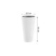 Ghiveci decorativ de flori, rotund, inalt, antracit, 29.7x53.1 cm, Sandy - imagine 2
