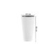 Ghiveci decorativ de flori, rotund, inalt, alb, 29.7x53.1 cm, Sandy - imagine 2