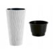 Ghiveci decorativ de flori, rotund, inalt, alb, 29.7x53.1 cm, Sandy - imagine 3