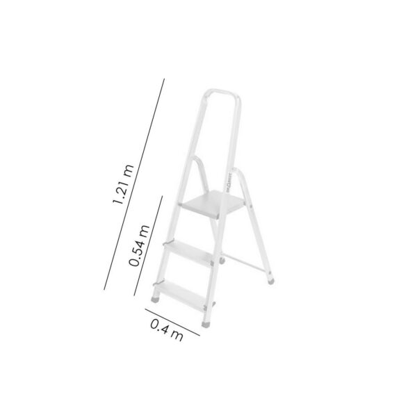 Scara aluminiu, 2 trepte, platforma, max 125 kg, 1.21 m, Drabest - imagine 3
