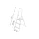 Scara aluminiu, 2 trepte, platforma, max 125 kg, 1.21 m, Drabest - imagine 3