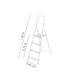 Scara aluminiu, 3 trepte, platforma, max 125 kg, 1.45 m, Drabest - imagine 3